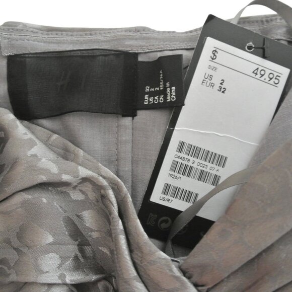 H&M strapless draped mini dress curved hem NWT sz 2 - Picture 3 of 3